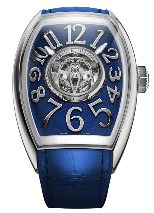 Best FRANCK MULLER Grand Central Tourbillon Steel - Blue CX 40 T CTR AC AC (BL.AC) Replica Watch